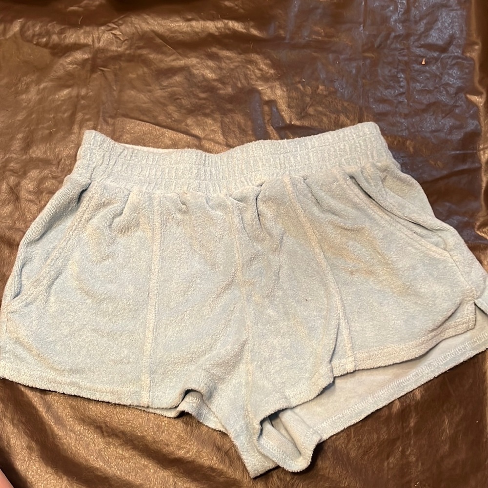 Terry cloth blue shorts